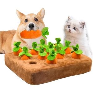 Pet Snuffle Mat for Dogs, Carrots Interactive Dog Toys with 12 Carrots